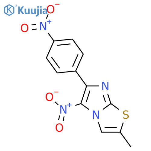 Imidazo[2,1-b]thiazole,2-methyl-5-nitro-6-(4-nitrophenyl)- structure