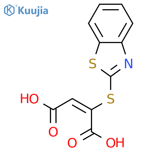 2-Butenedioic acid, 2-(2-benzothiazolylthio)- structure