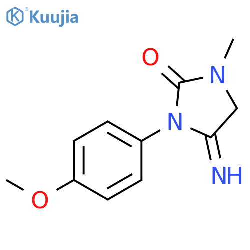 2-Imidazolidinone, 4-imino-3-(4-methoxyphenyl)-1-methyl- structure