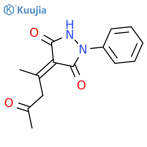 3,5-Pyrazolidinedione, 4-(1-methyl-3-oxobutylidene)-1-phenyl- structure