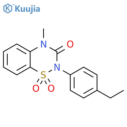 2-(4-ethylphenyl)-4-methyl-3,4-dihydro-2H-1lambda6,2,4-benzothiadiazine-1,1,3-trione structure