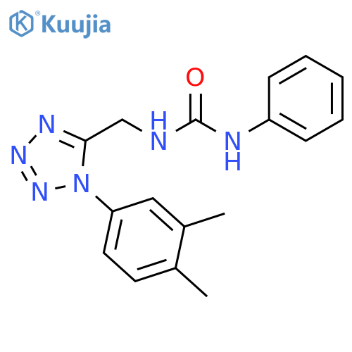 3-{1-(3,4-dimethylphenyl)-1H-1,2,3,4-tetrazol-5-ylmethyl}-1-phenylurea structure