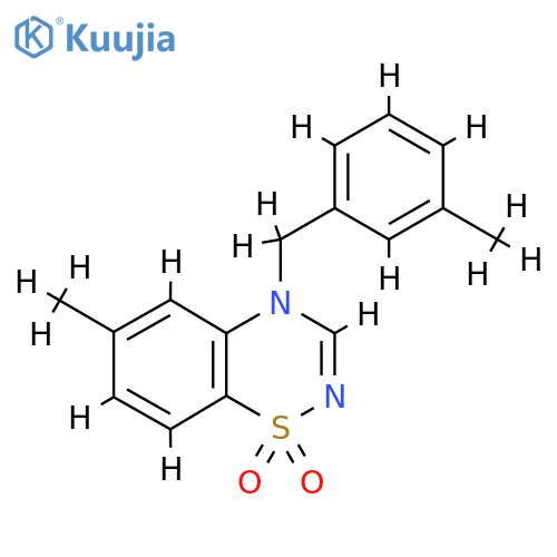 6-methyl-4-(3-methylphenyl)methyl-4H-1lambda6,2,4-benzothiadiazine-1,1-dione structure