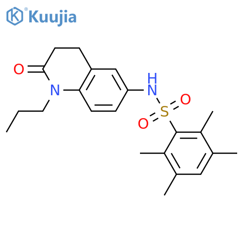 2,3,5,6-tetramethyl-N-(2-oxo-1-propyl-1,2,3,4-tetrahydroquinolin-6-yl)benzene-1-sulfonamide structure