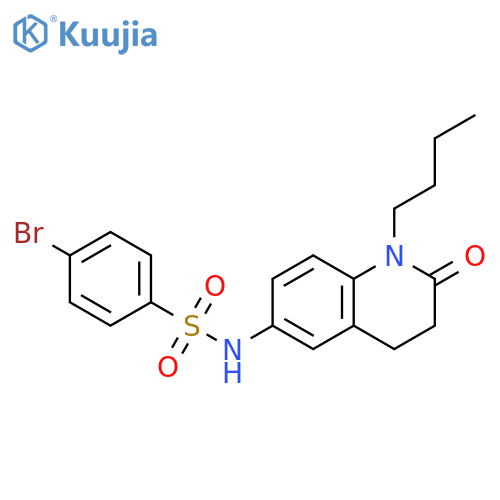 4-bromo-N-(1-butyl-2-oxo-1,2,3,4-tetrahydroquinolin-6-yl)benzene-1-sulfonamide structure