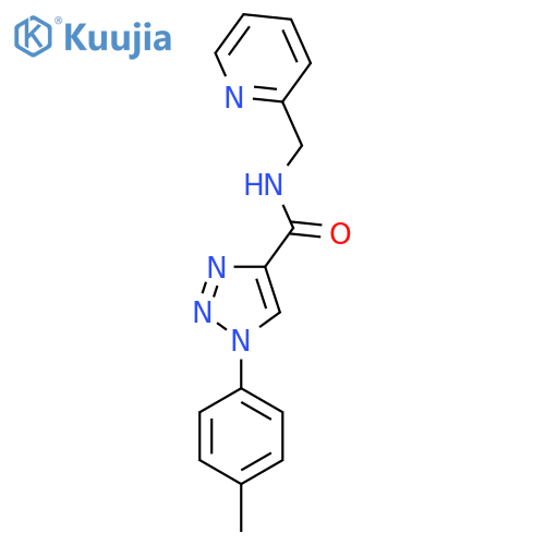 1-(4-methylphenyl)-N-(pyridin-2-yl)methyl-1H-1,2,3-triazole-4-carboxamide structure