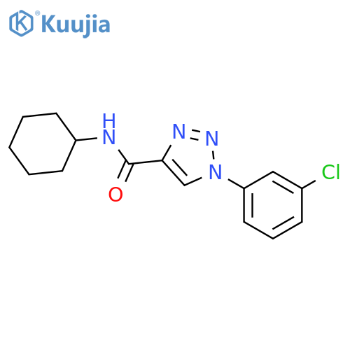 1-(3-Chlorophenyl)-N-cyclohexyl-1H-1,2,3-triazole-4-carboxamide structure