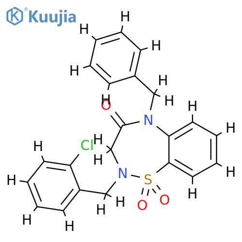 5-benzyl-2-(2-chlorophenyl)methyl-2,3,4,5-tetrahydro-1lambda6,2,5-benzothiadiazepine-1,1,4-trione structure