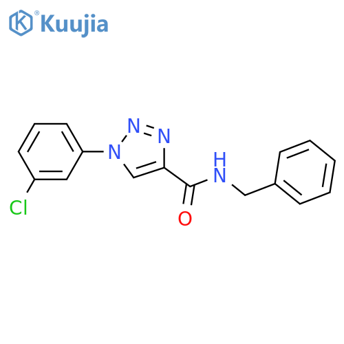 N-benzyl-1-(3-chlorophenyl)-1H-1,2,3-triazole-4-carboxamide structure
