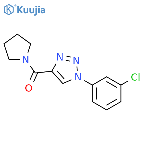 1-(3-chlorophenyl)-4-(pyrrolidine-1-carbonyl)-1H-1,2,3-triazole structure