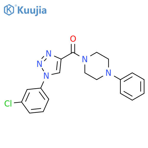 1-1-(3-chlorophenyl)-1H-1,2,3-triazole-4-carbonyl-4-phenylpiperazine structure