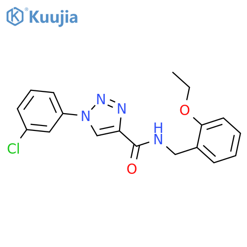 1-(3-chlorophenyl)-N-(2-ethoxyphenyl)methyl-1H-1,2,3-triazole-4-carboxamide structure