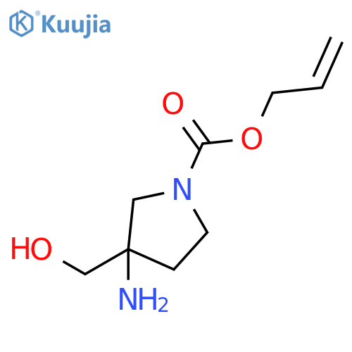 Allyl 3-amino-3-(hydroxymethyl)pyrrolidine-1-carboxylate structure