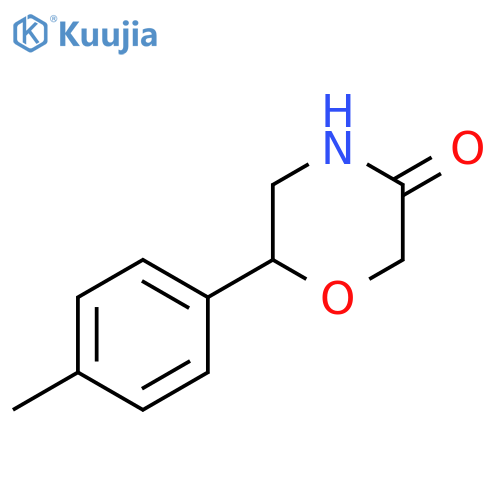 6-(4-methylphenyl)morpholin-3-one structure
