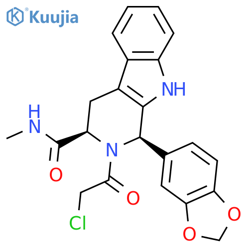 (1R,3R)-1-(1,3-Benzodioxol-5-yl)-2-(2-chloroacetyl)-2,3,4,9-tetrahydro-N-methyl-1H-pyrido3,4-bindole-3-carboxamide structure