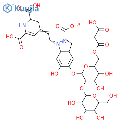 Betanidin; 5-O-[β-D-Glucopyranosyl-(1→2)-6-O-malonyl-β-D-glucopyranoside] structure