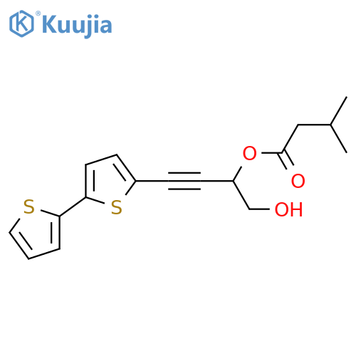 4-[2,2'-Bithiophene-5-yl]-3-butyne-1,2-diol; 2-O-(3-Methylbutanoyl) structure