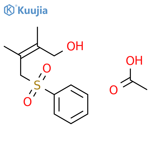 2-Buten-1-ol, 2,3-dimethyl-4-(phenylsulfonyl)-, acetate, (Z)- structure