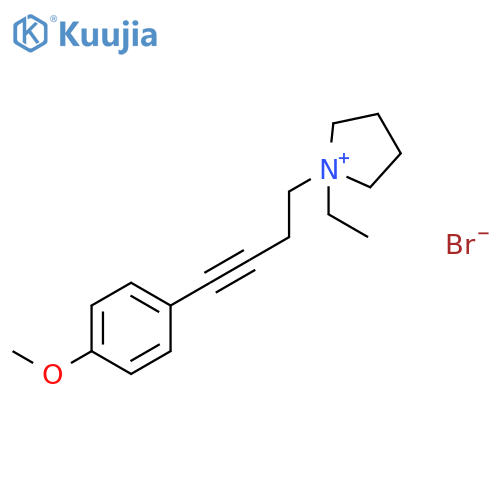 Pyrrolidinium, 1-ethyl-1-[4-(4-methoxyphenyl)-3-butynyl]-, bromide structure