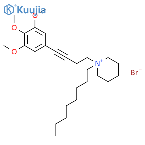 Piperidinium, 1-octyl-1-[4-(3,4,5-trimethoxyphenyl)-3-butynyl]-, bromide structure