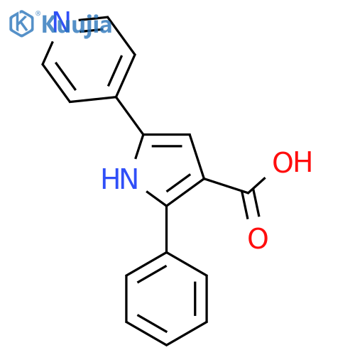 2-Phenyl-5-pyridin-4-yl-1H-pyrrole-3-carboxylic acid structure