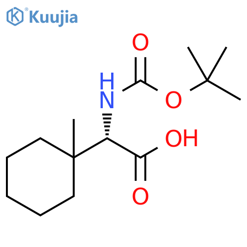 (S)-2-((tert-butoxycarbonyl)amino)-2-(1-methylcyclohexyl)acetic acid structure