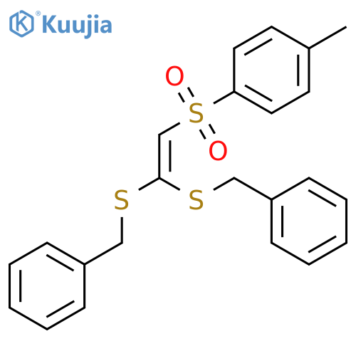Benzene, 1-[[2,2-bis[(phenylmethyl)thio]ethenyl]sulfonyl]-4-methyl- structure