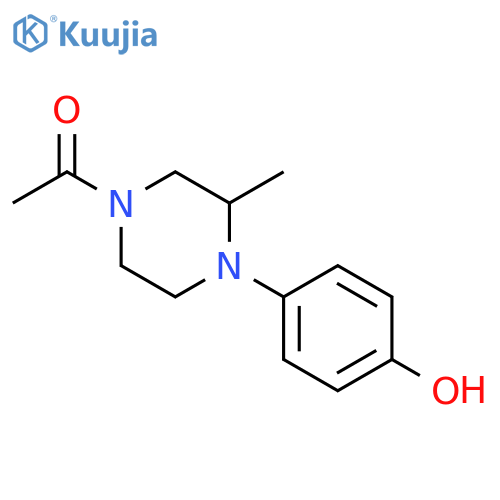 1-[4-(4-hydroxyphenyl)-3-methyl-1-piperazinyl]-Ethanone structure