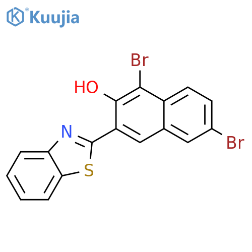 2-Naphthalenol, 3-(2-benzothiazolyl)-1,6-dibromo- structure
