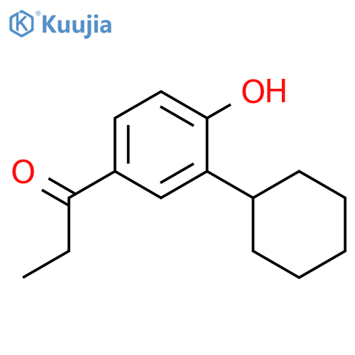 1-Propanone, 1-(3-cyclohexyl-4-hydroxyphenyl)- structure