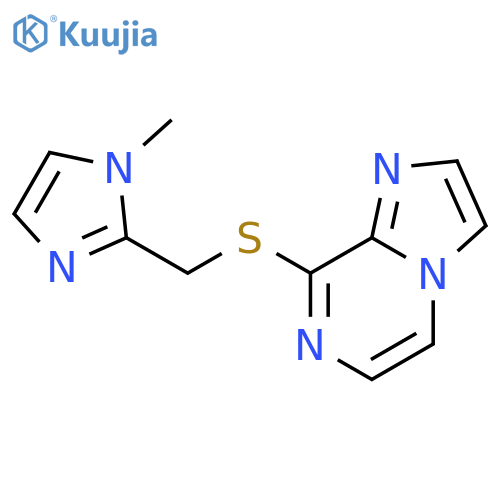 Imidazo[1,2-a]pyrazine, 8-[[(1-methyl-1H-imidazol-2-yl)methyl]thio]- structure