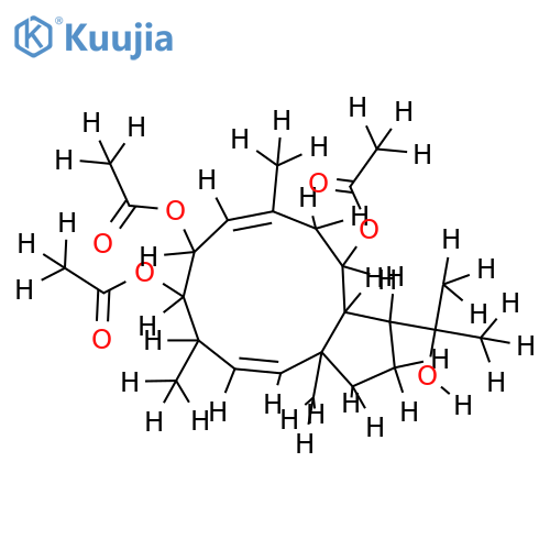 (1R,2E,4S,5R,6S,7E,10S,11S,12R)-5,6,10-triacetoxy-18-hydroxy-2,7-dolabelladiene structure