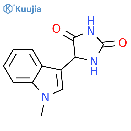 2,4-Imidazolidinedione, 5-(1-methyl-1H-indol-3-yl)- structure