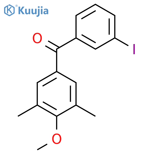 3,5-Dimethyl-3'-iodo-4-methoxybenzophenone structure