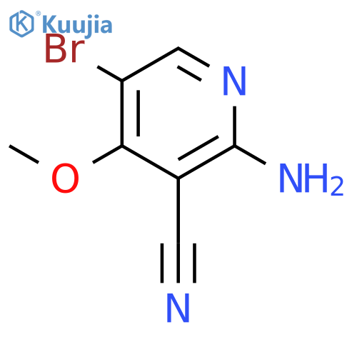 2-Amino-5-bromo-4-methoxynicotinonitrile structure
