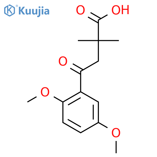 4-(2,5-Dimethoxyphenyl)-2,2-dimethyl-4-oxobutyric acid structure