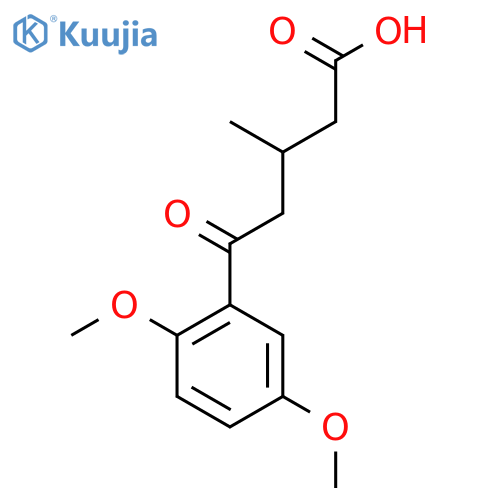 5-(2,5-Dimethoxyphenyl)-3-methyl-5-oxovaleric acid structure