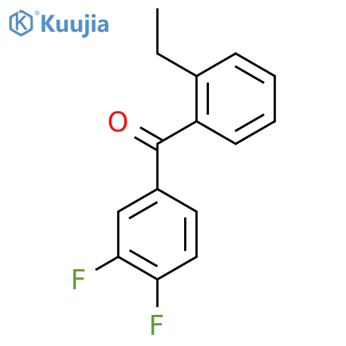 3,4-Difluoro-2'-ethylbenzophenone structure