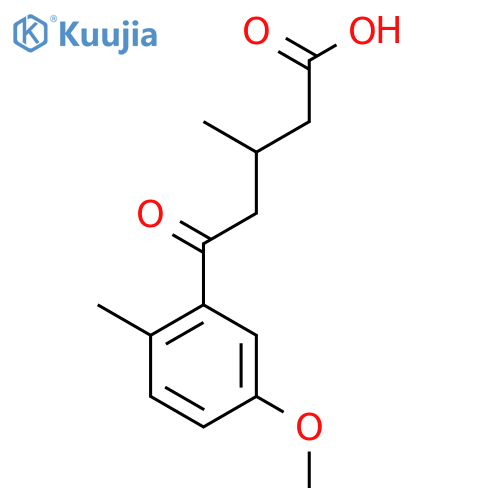 5-(5-Methoxy-2-methylphenyl)-3-methyl-5-oxovaleric acid structure