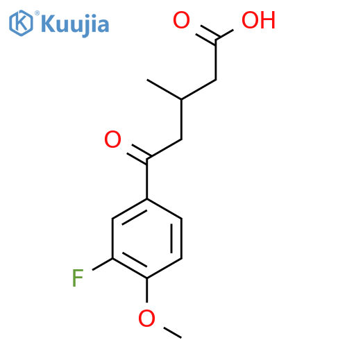 5-(3-Fluoro-4-methoxyphenyl)-3-methyl-5-oxovaleric acid structure