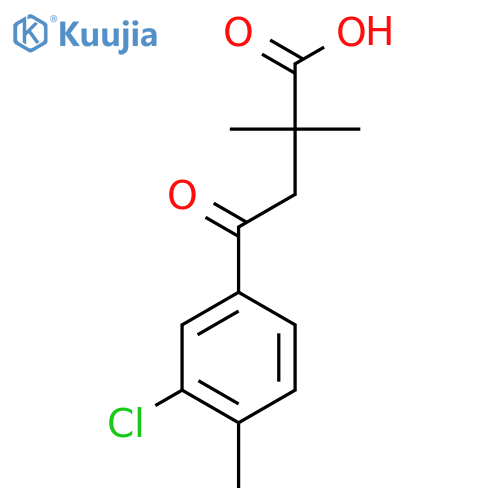 4-(3-Chloro-4-methylphenyl)-2,2-dimethyl-4-oxobutyric acid structure
