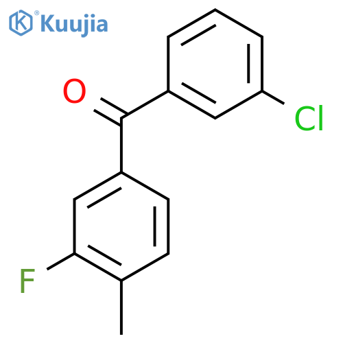 3-Chloro-3'-fluoro-4'-methylbenzophenone structure