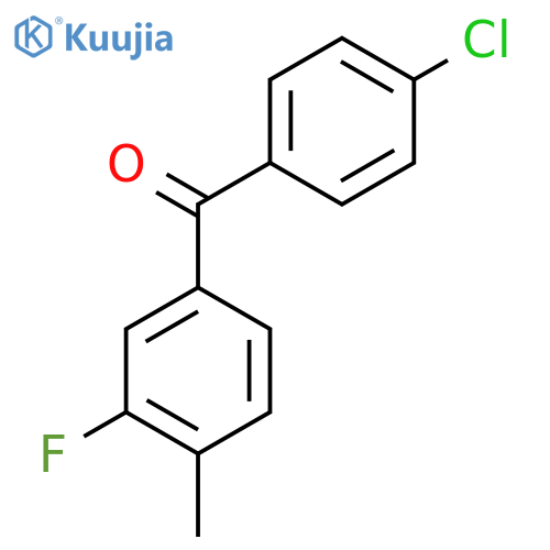 4-Chloro-3'-fluoro-4'-methylbenzophenone structure