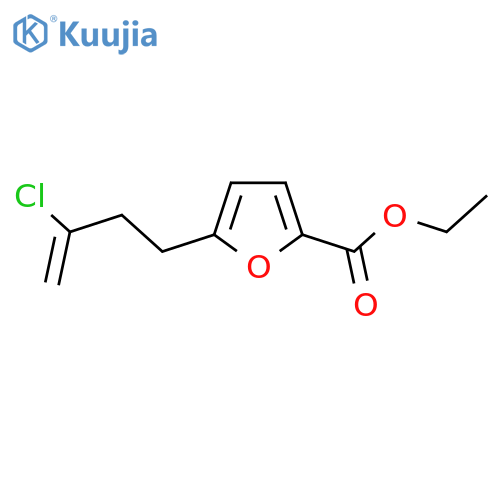 2-Chloro-4-(5-ethoxycarbonyl-2-furanyl)-1-butene structure