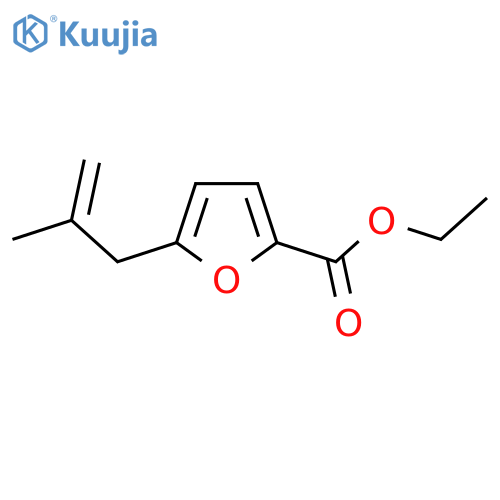 3-(5-Ethoxycarbonyl-2-furanyl)-2-methyl-1-propene structure