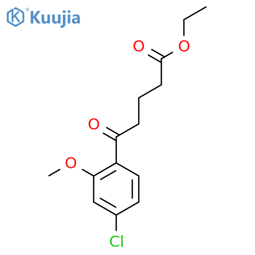 Ethyl 5-(4-chloro-2-methoxyphenyl)-5-oxovalerate structure