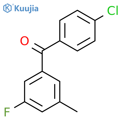 4-Chloro-3'-fluoro-5'-methylbenzophenone structure