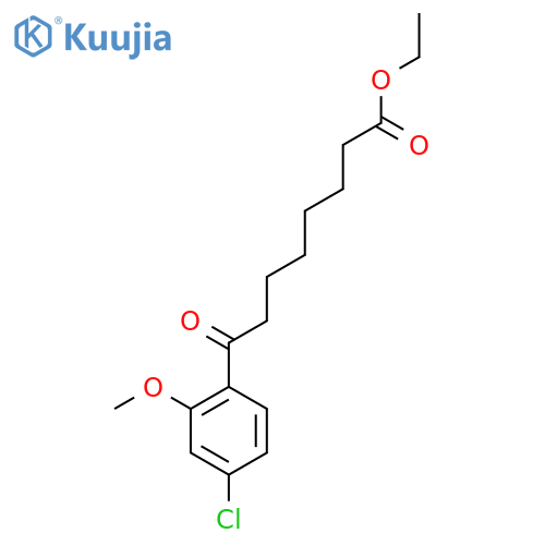 Ethyl 8-(4-chloro-2-methoxyphenyl)-8-oxooctanoate structure