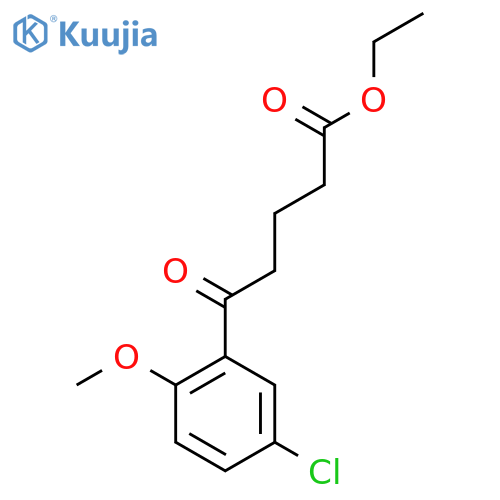 Ethyl 5-(5-chloro-2-methoxyphenyl)-5-oxovalerate structure