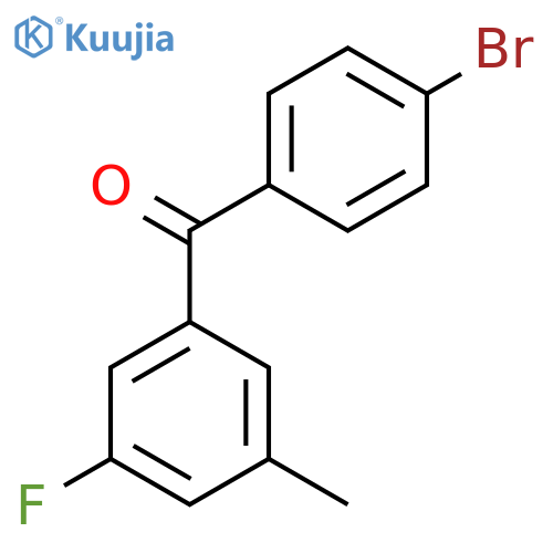 4-Bromo-3'-fluoro-5'-methylbenzophenone structure